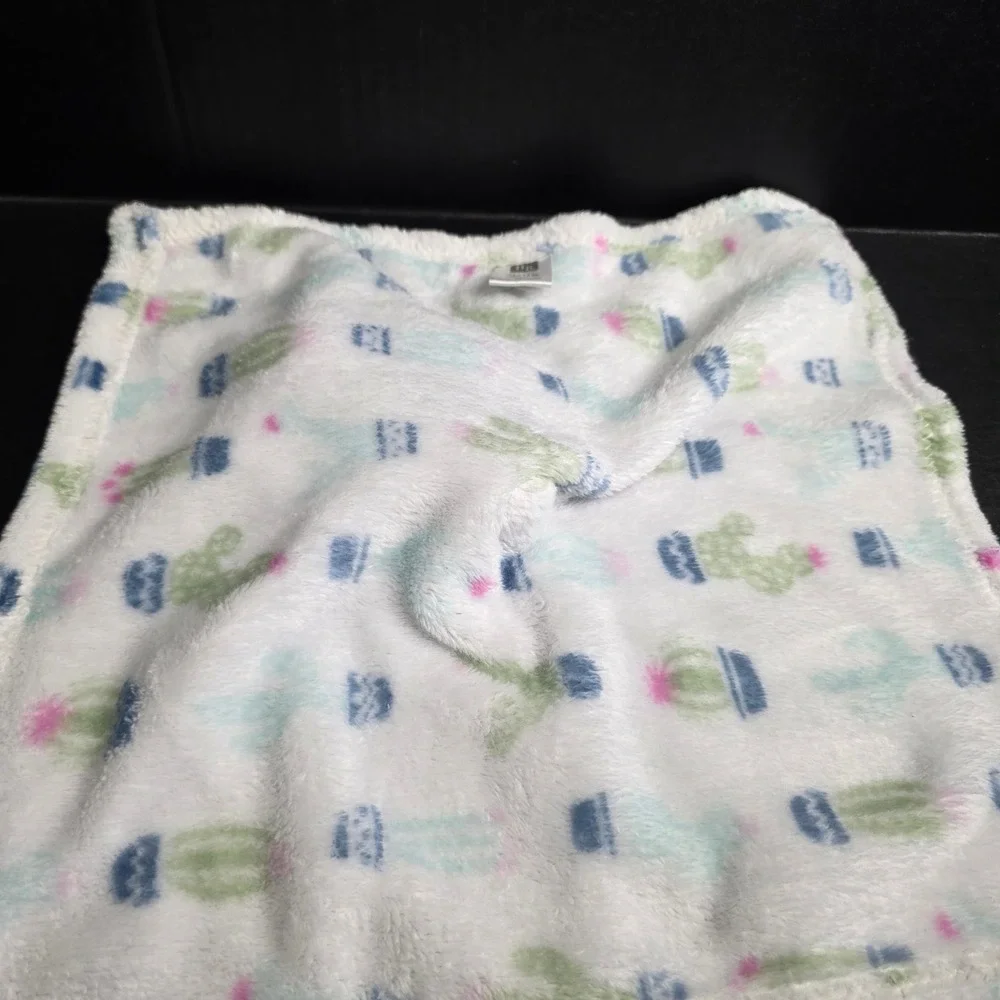Hudson Baby Cactus Plush Security Blanket Lovey 16505 Green Pink White